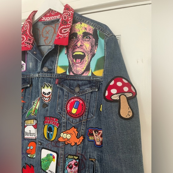 Custom patchwork Jacket sz L - Picture 6 of 10